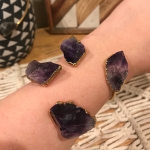 Anthropologie~ Raw Amethyst Cuff